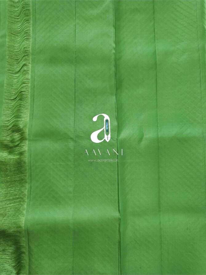 Pastel Green All Over Design Soft Silk Saree - Image 5