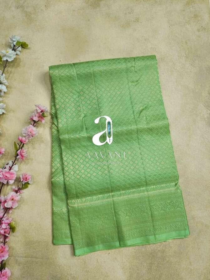 Pastel Green All Over Design Soft Silk Saree