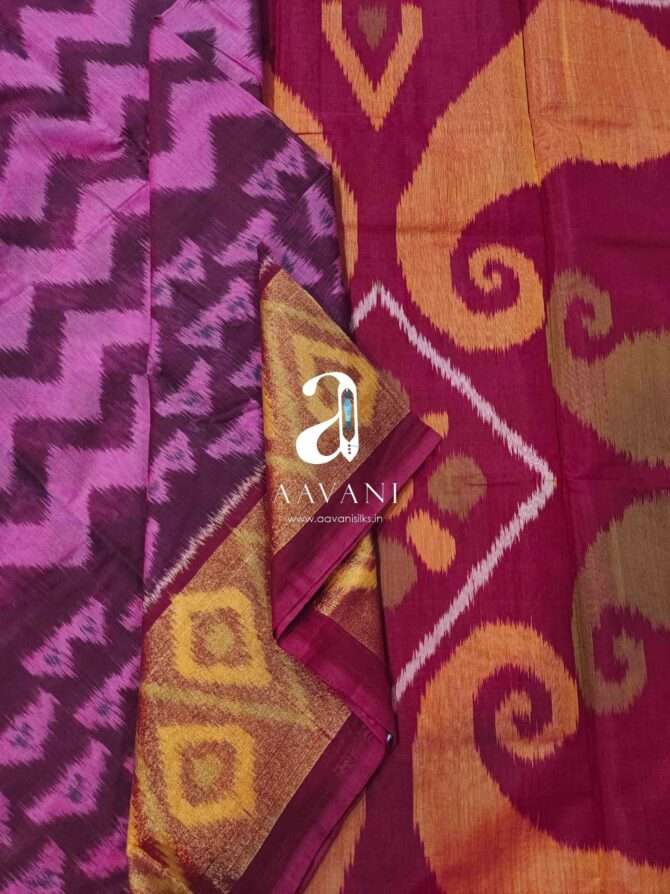 Pochampalli Silk Cotton Saree - Image 2