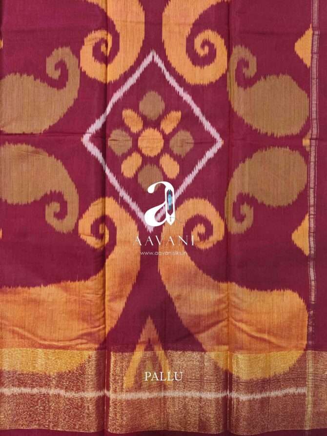 Pochampalli Silk Cotton Saree - Image 4