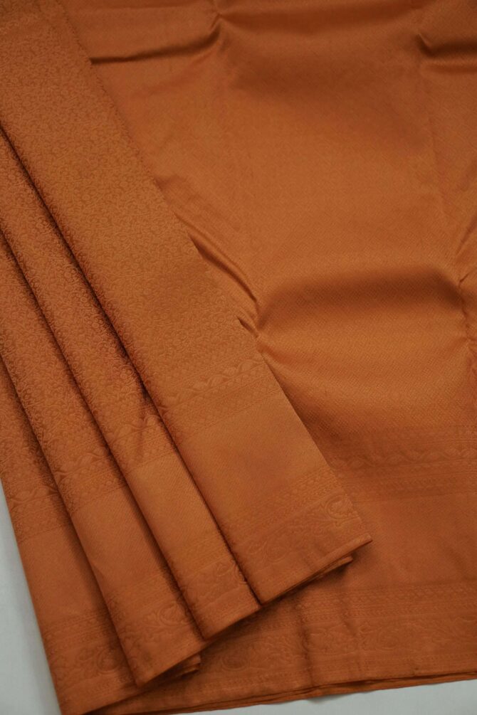 Soft Bridal Silk Saree - Mustard - Image 2