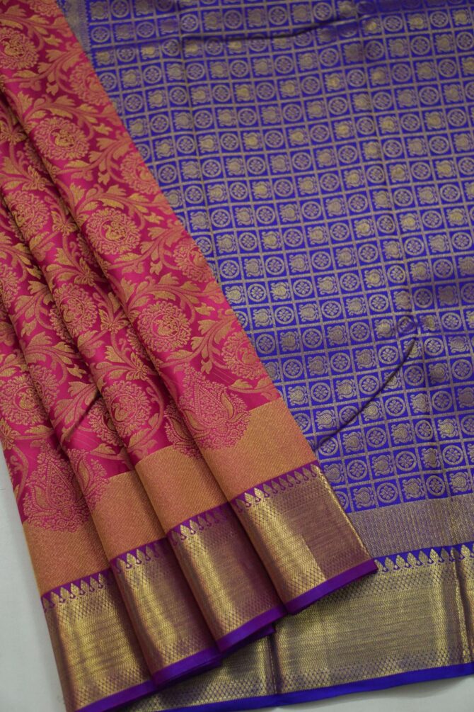 Soft Bridal Silk Saree - Pink - Image 2