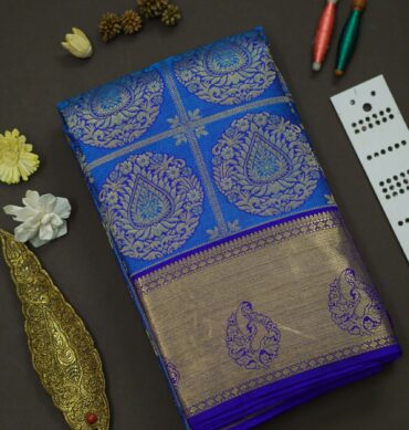 Soft Bridal Silk Saree - Blue