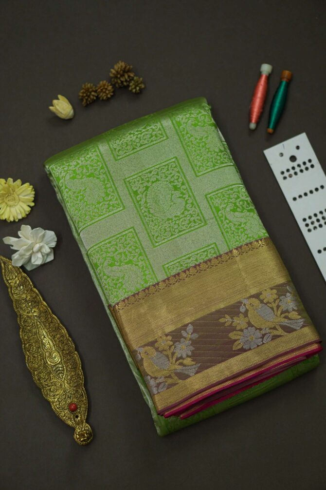 Soft Bridal Silk Saree - Green