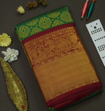 Soft Bridal Silk Saree - Green