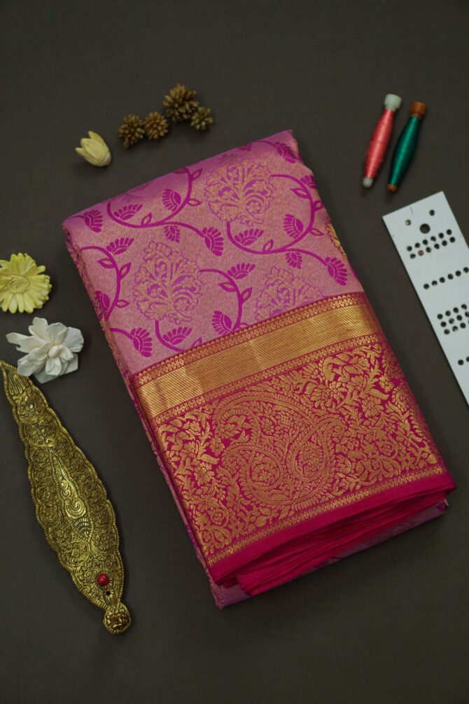 Soft Bridal Silk Saree - Pink