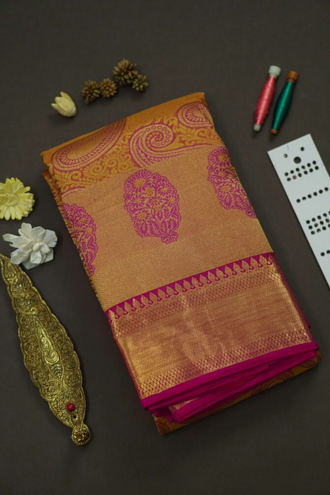 Soft Bridal Silk Saree - Mustard