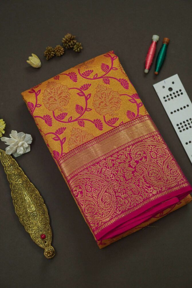 Soft Bridal Silk Saree - Yellow