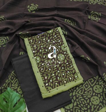 Pista Green Pure Cotton Salwar Material - Unstitched