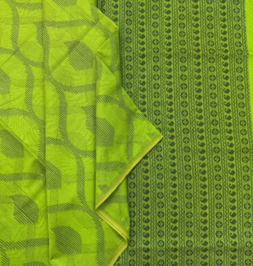 Parrot Green Colour Soft Material Silk Cotton