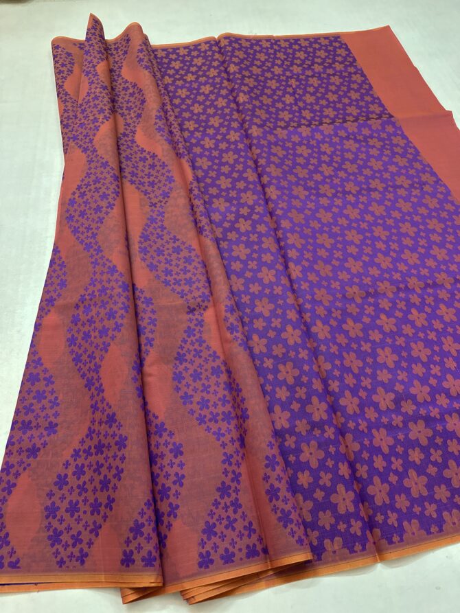Pink Colour Soft Material Silk Cotton Saree - Image 4