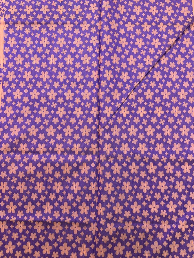 Peach Colour Soft Material Silk Cotton Saree - Image 2