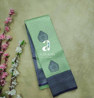 Trendy Semi Silk Saree - Pastel Green