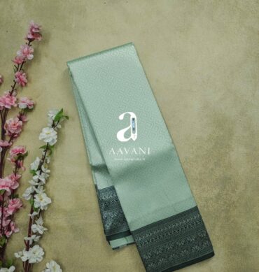 Elegant Silver Zari Semi Silk Saree - Pista Green