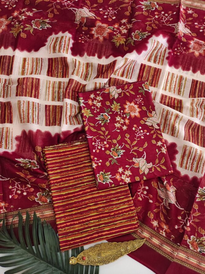 Pure Cotton Batik Print Salwar Material  - Unstitched