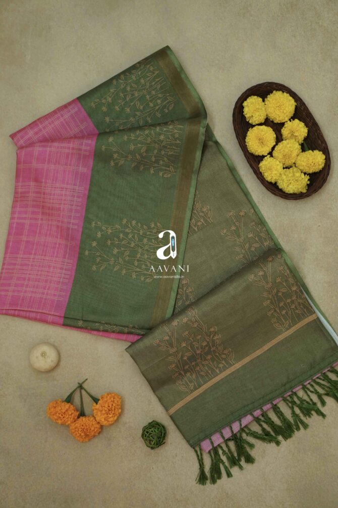 Add a touch of grace to your wardrobe with the versatile beauty of Semi Tussar.