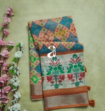 Printed Linen Saree