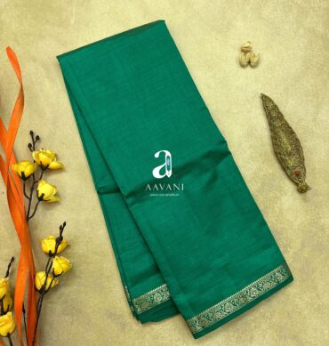 Semi Tussar Saree - Ramar Green
