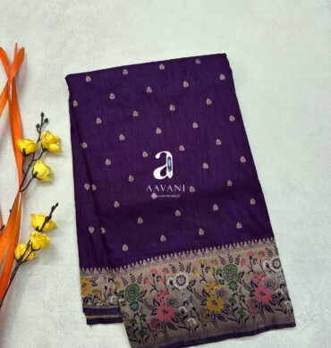 Paithani Design Soft Semi Tussar Saree