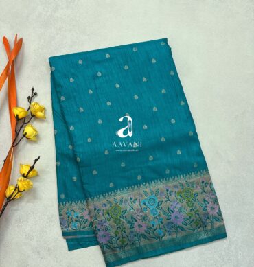 Paithani Design Soft Semi Tussar Saree