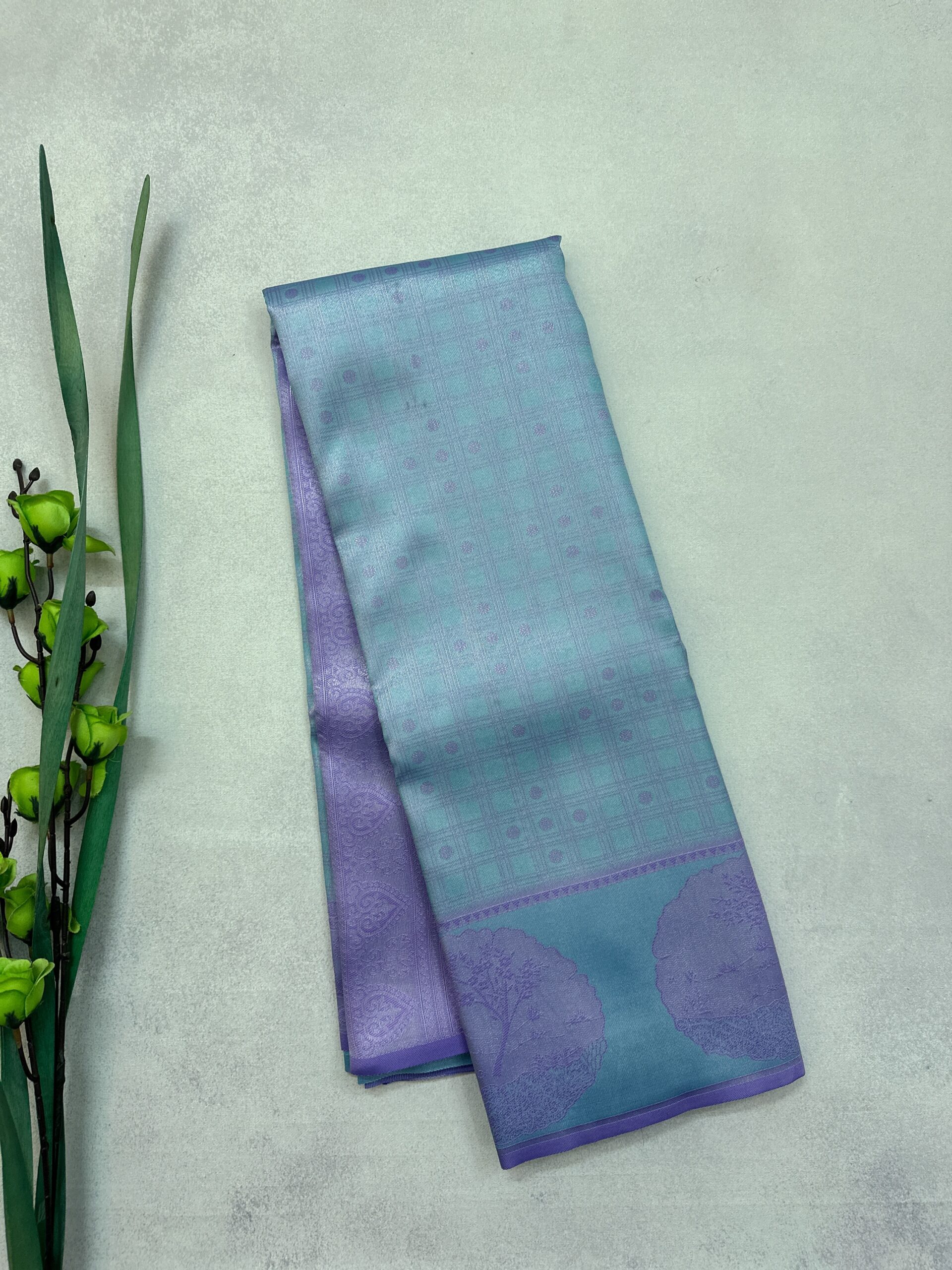 Silver Zari - Semi Silk Saree