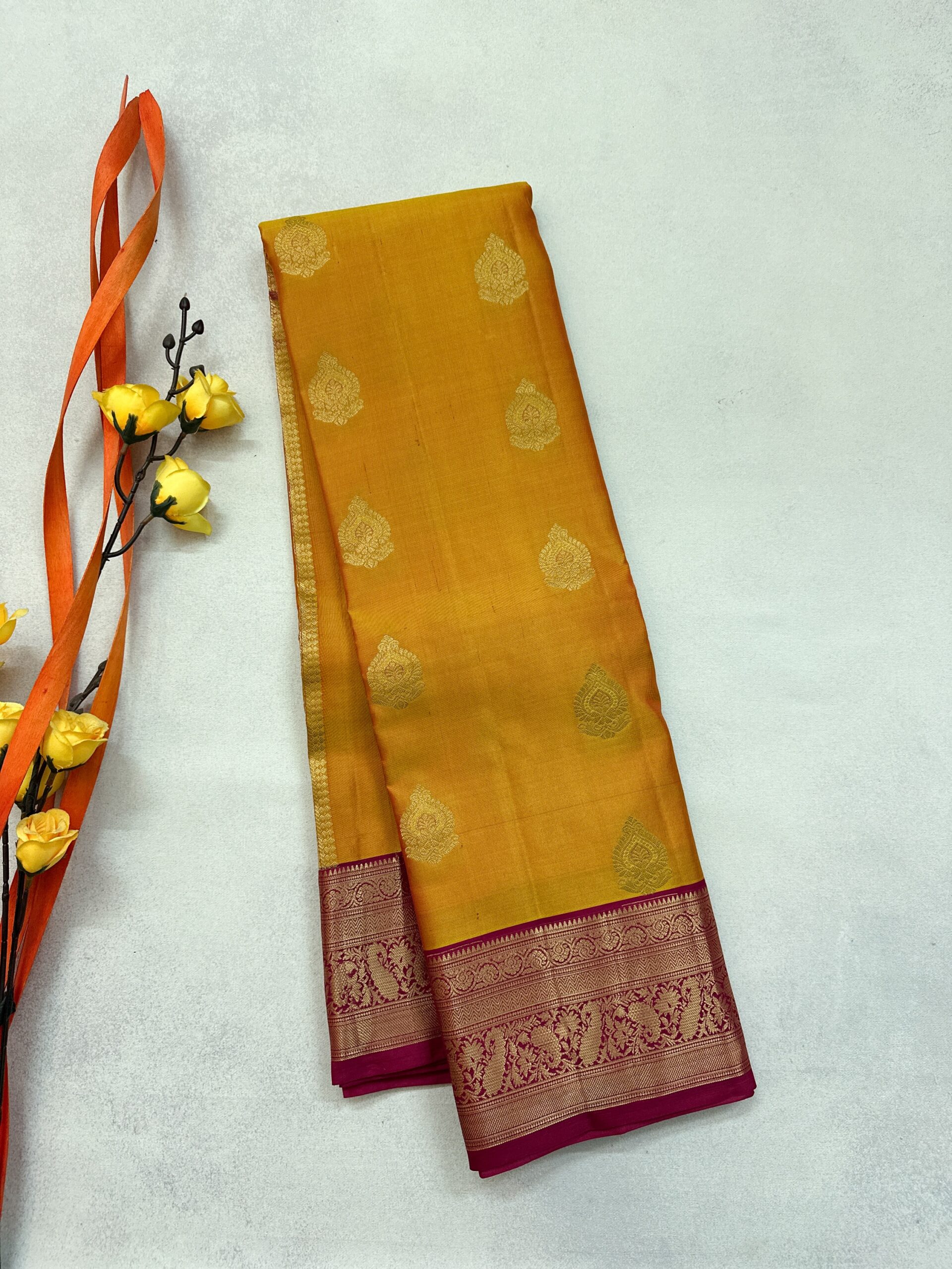 Traditional Jacquard Border Soft Silk Saree