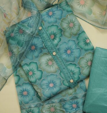 Elegant Organza Fabric - Unstitched Salwar Material