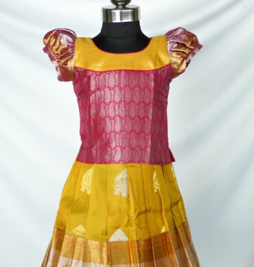 Beautiful Kids Pattu Pavadai Set - Size 0