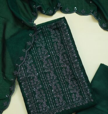 Beautiful Vichitra Silk - Unstitched Salwar Material