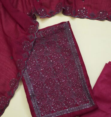 Beautiful Vichitra Silk - Unstitched Salwar Material