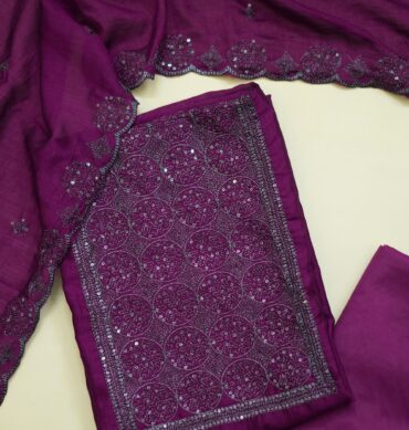 Beautiful Vichitra Silk - Unstitched Salwar Material