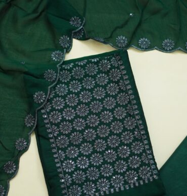 Elegant Vichitra Silk - Unstitched Salwar Material