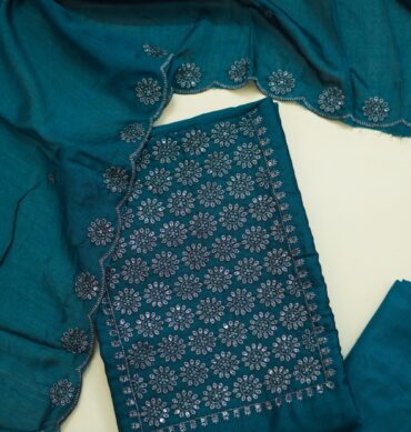 Elegant Vichitra Silk - Unstitched Salwar Material