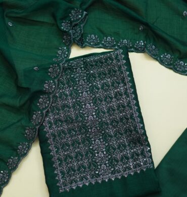 Elegant Vichitra Silk - Unstitched Salwar Material