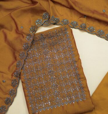 Elegant Vichitra Silk - Unstitched Salwar Material