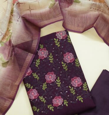 Beautiful Vertican Silk - Unstitched Salwar Material