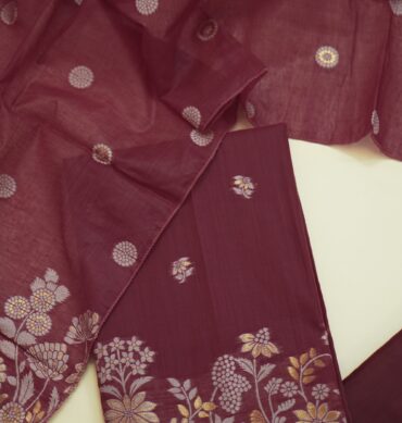 Traditional Jamdani Silk - Unstitched Salwar Material