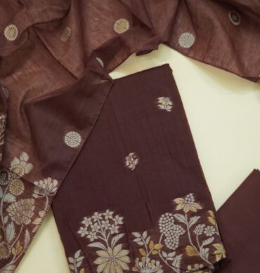 Traditional Jamdani Silk - Unstitched Salwar Material