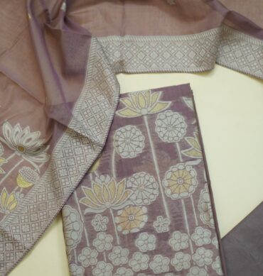 Traditional Jamdani Silk - Unstitched Salwar Material