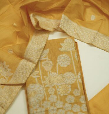 Traditional Jamdani Silk - Unstitched Salwar Material