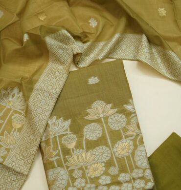 Traditional Jamdani silk - Unstitched Salwar Material