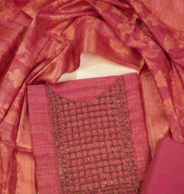 Luxurious Tissue Aari work - Unstitched Salwar Material