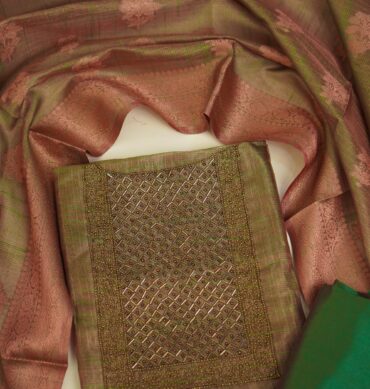 Luxurious Tissue Aari work - Unstitched Salwar Material