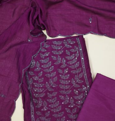 Elegant Vichitra Silk - Unstitched Salwar Material