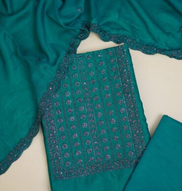 Elegant Vichitra Silk - Unstitched Salwar Material