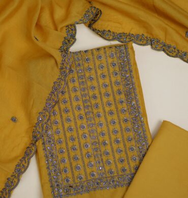 Elegant Vichitra Silk - Unstitched Salwar Material