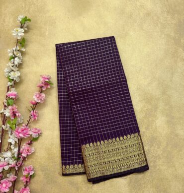 Purple colour - Semi Soft Silk Saree