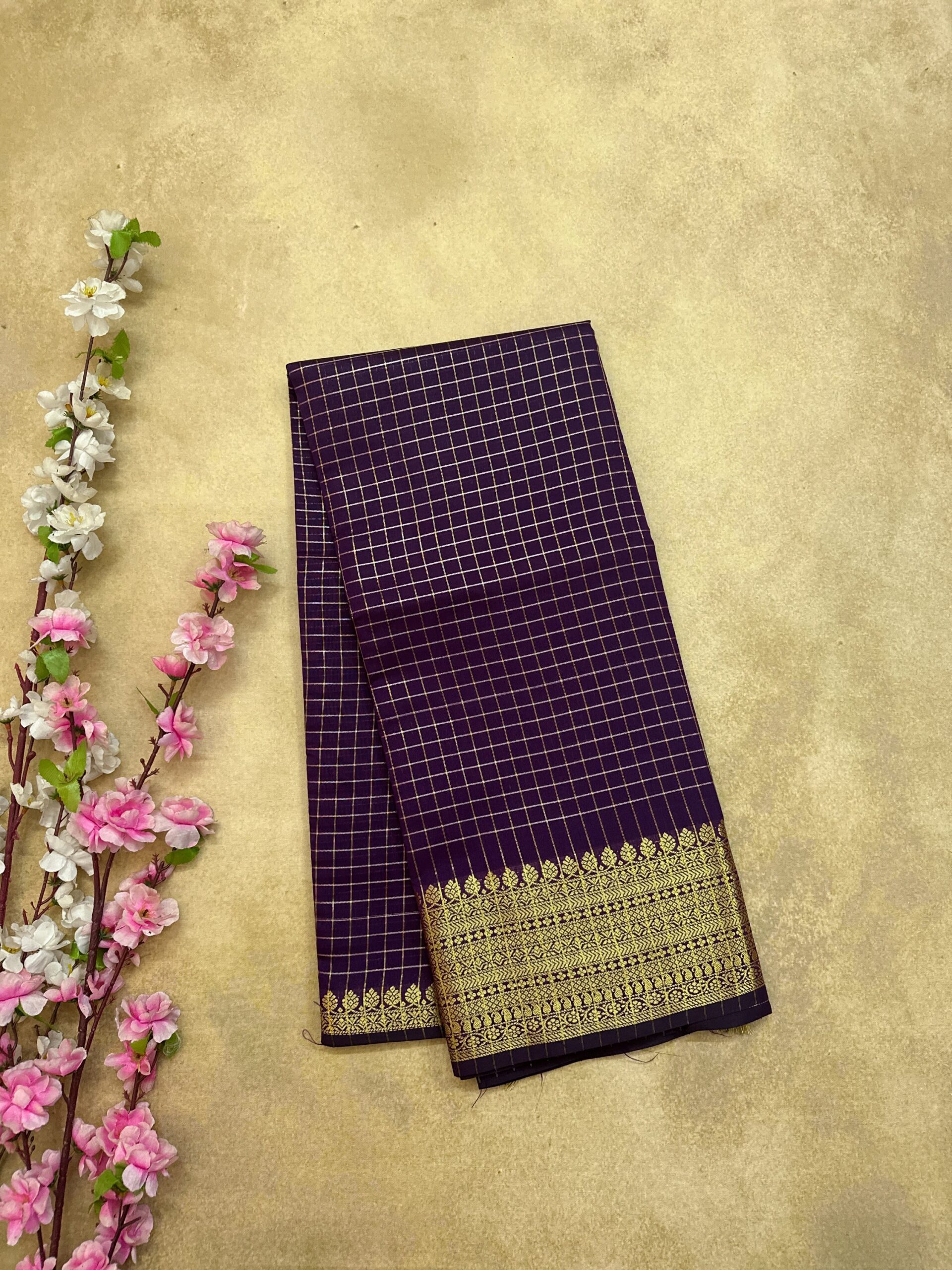 Purple colour – Semi Soft Silk Saree
