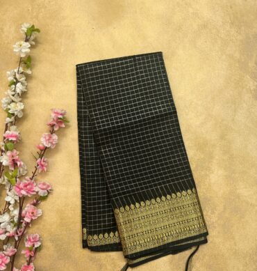 Premium Black Semi Soft Silk Saree